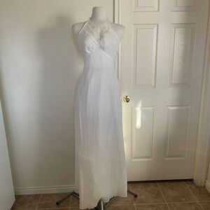 Vintage Boho Wedding Dress Tight Neck Detail, Romantic and Elegant